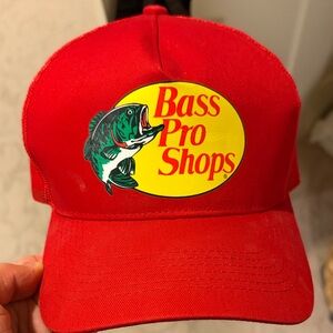 Bass Pro Shops Red and Yellow Fishing Cap